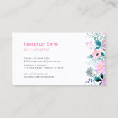 Visitekaartje, felroze Waterverf Visitekaartje (Voorkant)