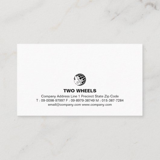 Visitekaartje fietsenherstellingencyclist (Achterkant)