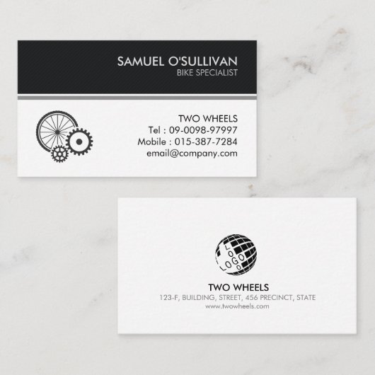 Visitekaartje fietsenherstellingencyclist (Voorkant / Achterkant)