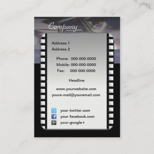 Visitekaartje filmmaker (Voorkant)