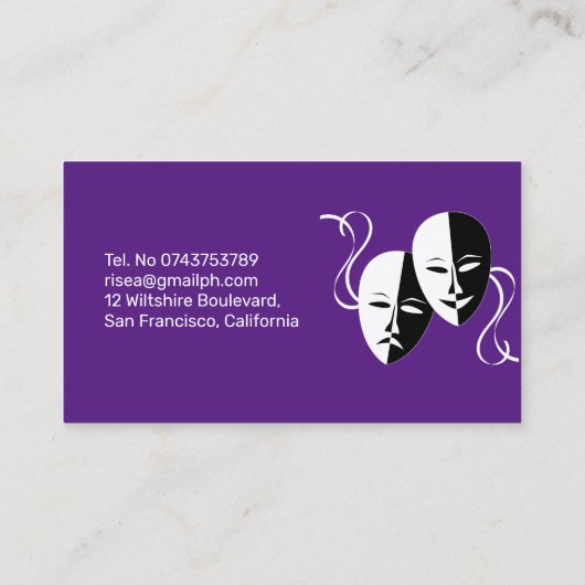 Visitekaartje filmproductie (Achterkant)