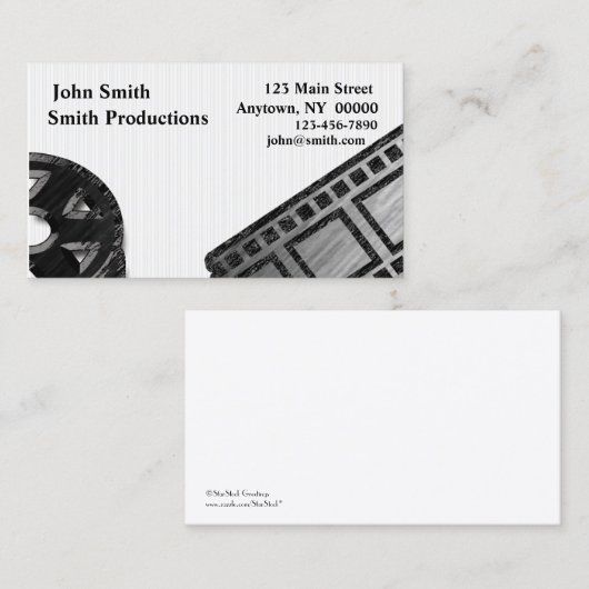 Visitekaartje filmspoel (Voorkant / Achterkant)