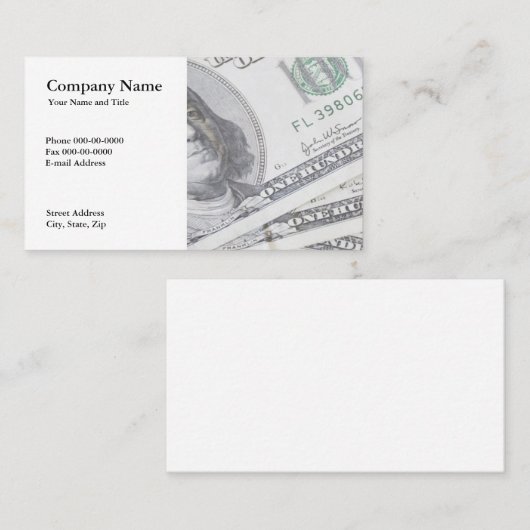 Visitekaartje financiële planning (Voorkant / Achterkant)