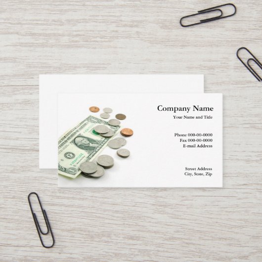 Visitekaartje financiële planning (Voorkant / Achterkant in situ)