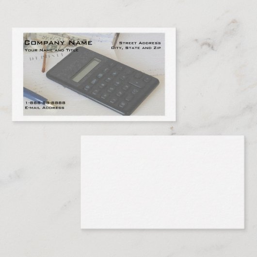 Visitekaartje financiële planning (Voorkant / Achterkant)