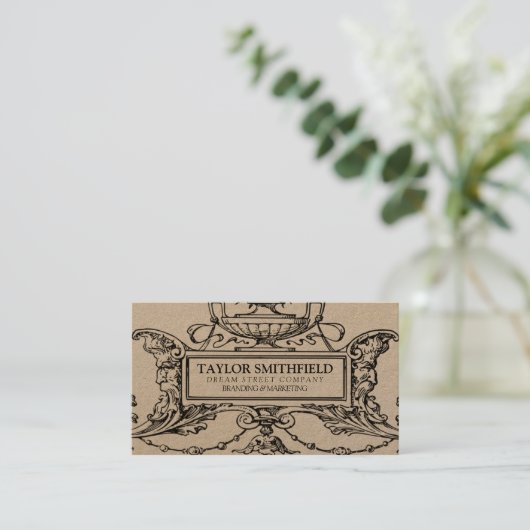  Visitekaartje Fine Line Kraft (Staand voorkant)