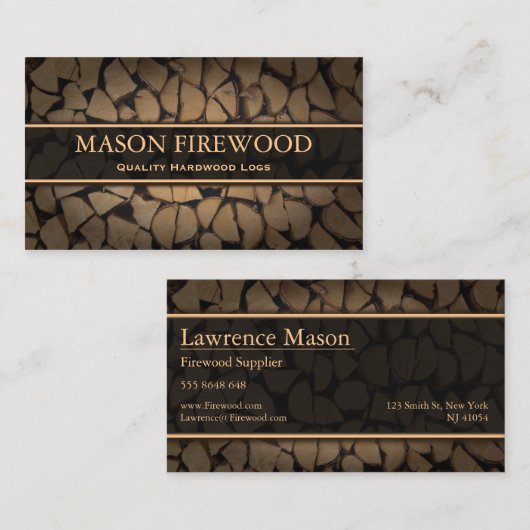 Visitekaartje Firewood Supply (Voorkant / Achterkant)