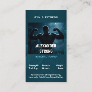 Visitekaartje fitness trainer bodybuilding gym