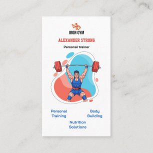 Visitekaartje fitness trainer bodybuilding gym