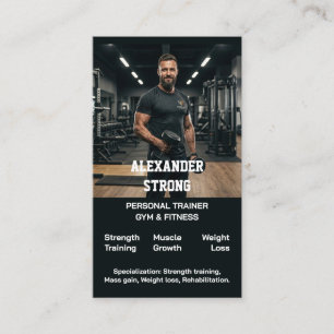 Visitekaartje fitness trainer bodybuilding sportsc