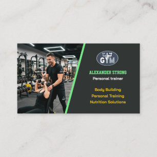 Visitekaartje fitness trainer bodybuilding sportsc