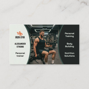 Visitekaartje fitness trainer bodybuilding sportsc