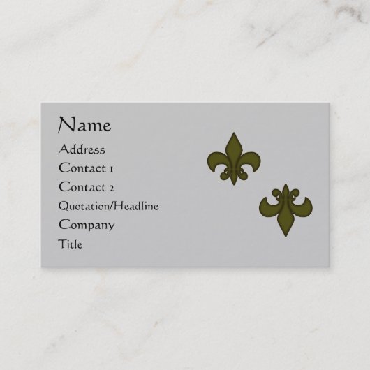 Visitekaartje Fleur de Lis (Voorkant)