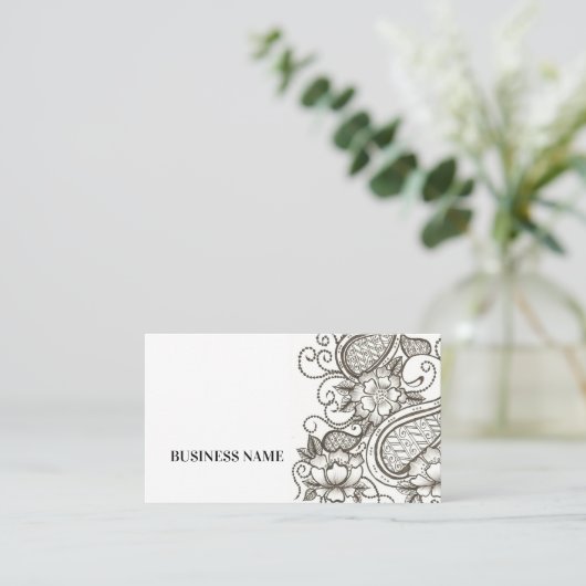 Visitekaartje floraal (Staand voorkant)