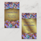 visitekaartje Floral Abstract Glas in lood (Voorkant / Achterkant)