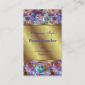 visitekaartje Floral Abstract Glas in lood (Achterkant)