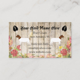 Visitekaartje Floral Boer Goat