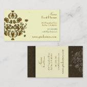 Visitekaartje Floral Damask (Voorkant / Achterkant)