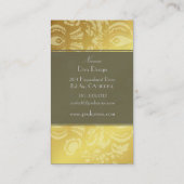 Visitekaartje Floral Damask koper op goud (Achterkant)