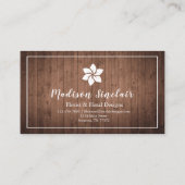 Visitekaartje "Floral design" (Achterkant)