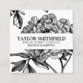  Visitekaartje Floral Fine Line (Voorkant)