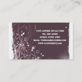 Visitekaartje Floral Grunge (Achterkant)