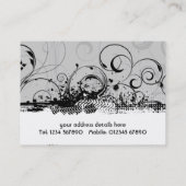 Visitekaartje Floral Grunge (Achterkant)