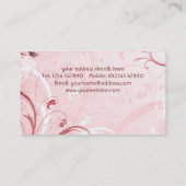 Visitekaartje Floral Grunge (Achterkant)