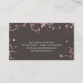 Visitekaartje Floral Grunge (Achterkant)