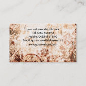 Visitekaartje Floral Grunge (Achterkant)