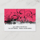 Visitekaartje Floral Grunge (Achterkant)