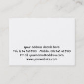 Visitekaartje Floral Grunge (Achterkant)