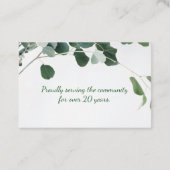 visitekaartje Floral laat moderne bloemen voorbijg (Achterkant)