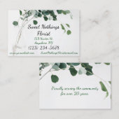 visitekaartje Floral laat moderne bloemen voorbijg (Voorkant / Achterkant)