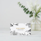 Visitekaartje Floral Lilies (Staand voorkant)