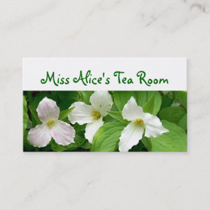 VISITEKAARTJE, Floral, "Three Trillium" , foto. Visitekaartje