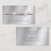 visitekaartje florale fluitleraar (Voorkant / Achterkant)