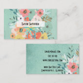 visitekaartje floreel behangsel (Voorkant / Achterkant)