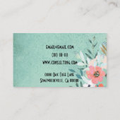 visitekaartje floreel behangsel (Achterkant)