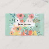 visitekaartje floreel behangsel (Voorkant)