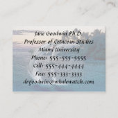 Visitekaartje Florida Dolphins (Achterkant)