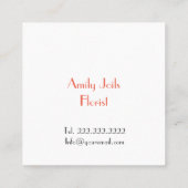 Visitekaartje Florist Red Rose Perfume (Achterkant)