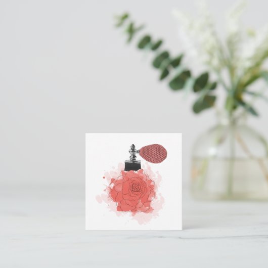 Visitekaartje Florist Red Rose Perfume (Staand voorkant)