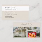 Visitekaartje, foto aanpasbaar voor onroerend goed visitekaartje (Voorkant / Achterkant)