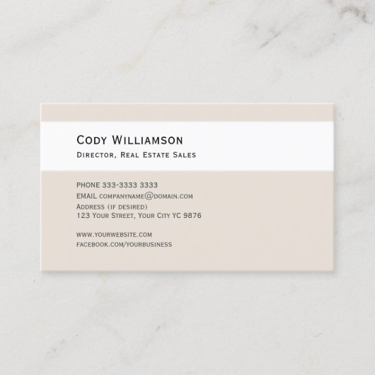 Visitekaartje, foto aanpasbaar voor onroerend goed visitekaartje (Voorkant)