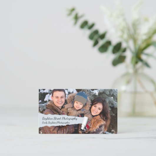 Visitekaartje fotograaf (Staand voorkant)