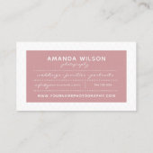 Visitekaartje fotograaf (Achterkant)