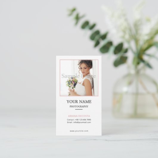 Visitekaartje fotograaf (Staand voorkant)