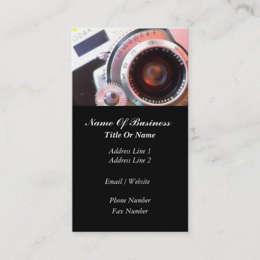 Visitekaartje fotograaf (Voorkant)