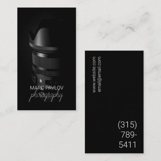 Visitekaartje fotograaf (Voorkant / Achterkant)